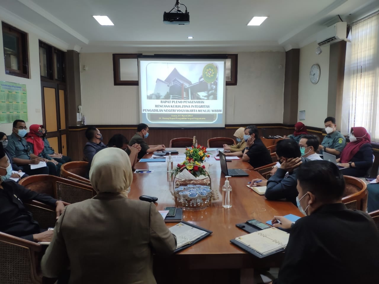 Rapat Pleno Pengesahan Rencana Aksi/Rencana Kerja Pembangunan Zona Integritas Menuju WBBM pada Pengadilan Negeri Yogyakarta