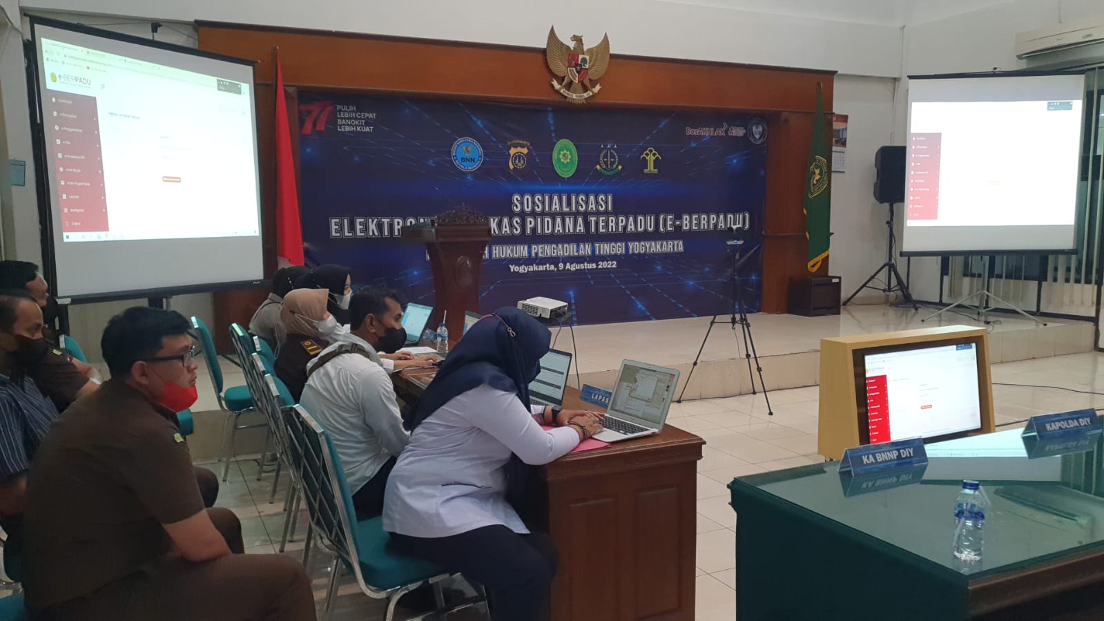 Gladi Bersih Persiapan Sosialisasi Aplikasi e-Berpadu di Pengadilan Tinggi Yogyakarta