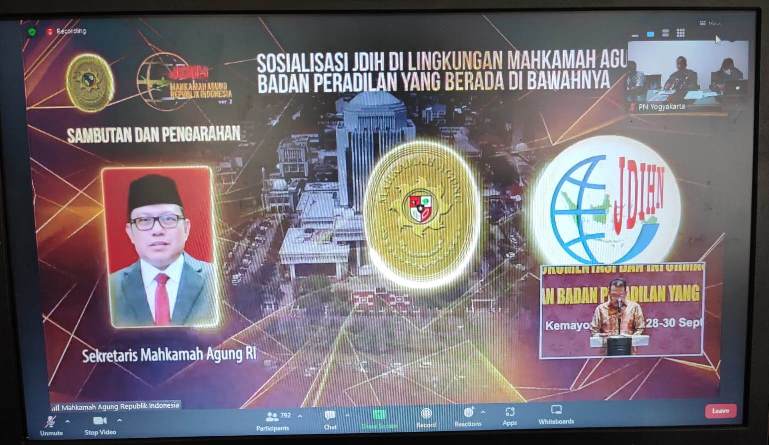 Pengadilan Negeri Yogyakarta Mengikuti Sosialisasi JDIH v2