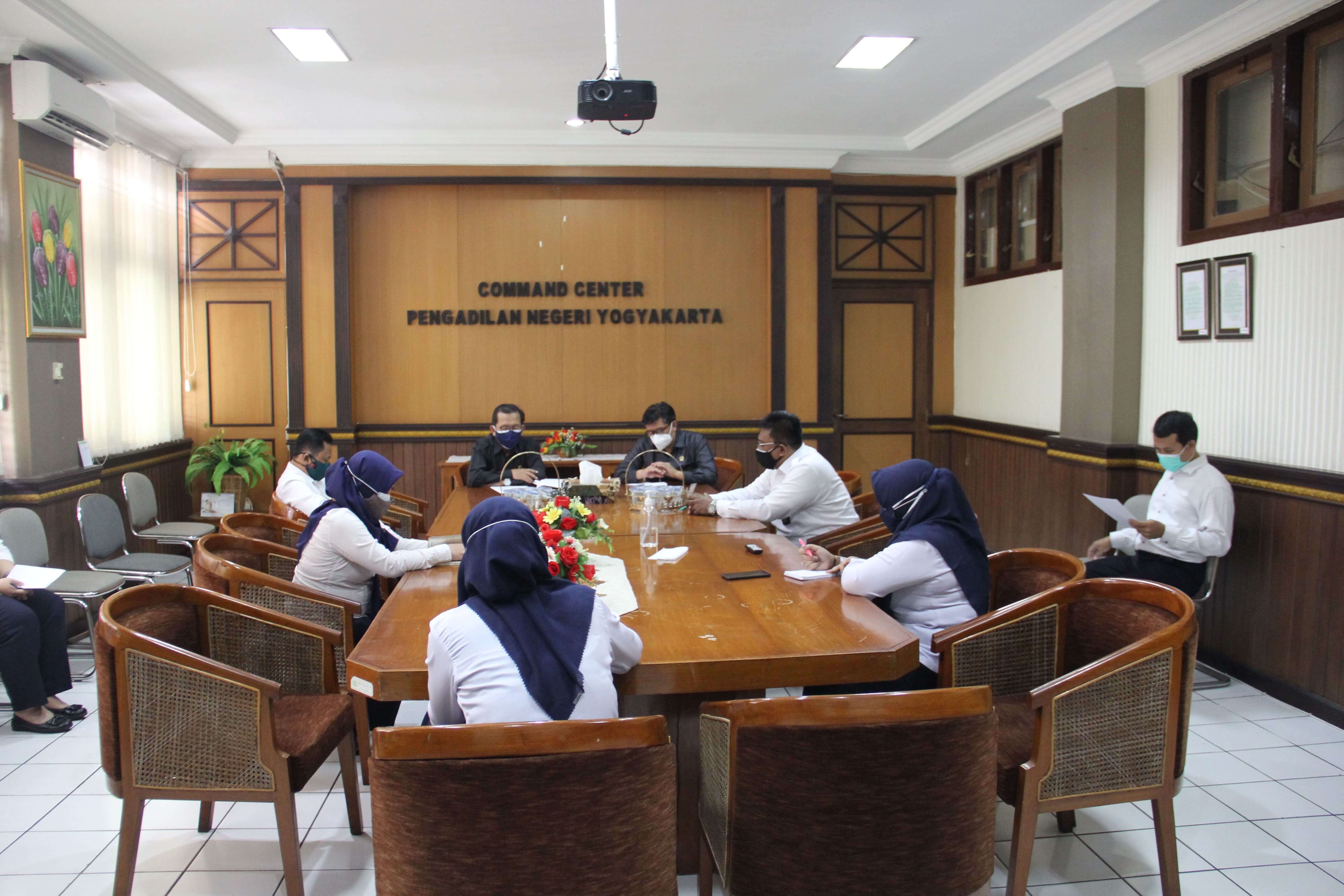 Rapat Satgas Pencegahan Penyebaran Covid-19 Pengadilan Negeri Yogyakarta