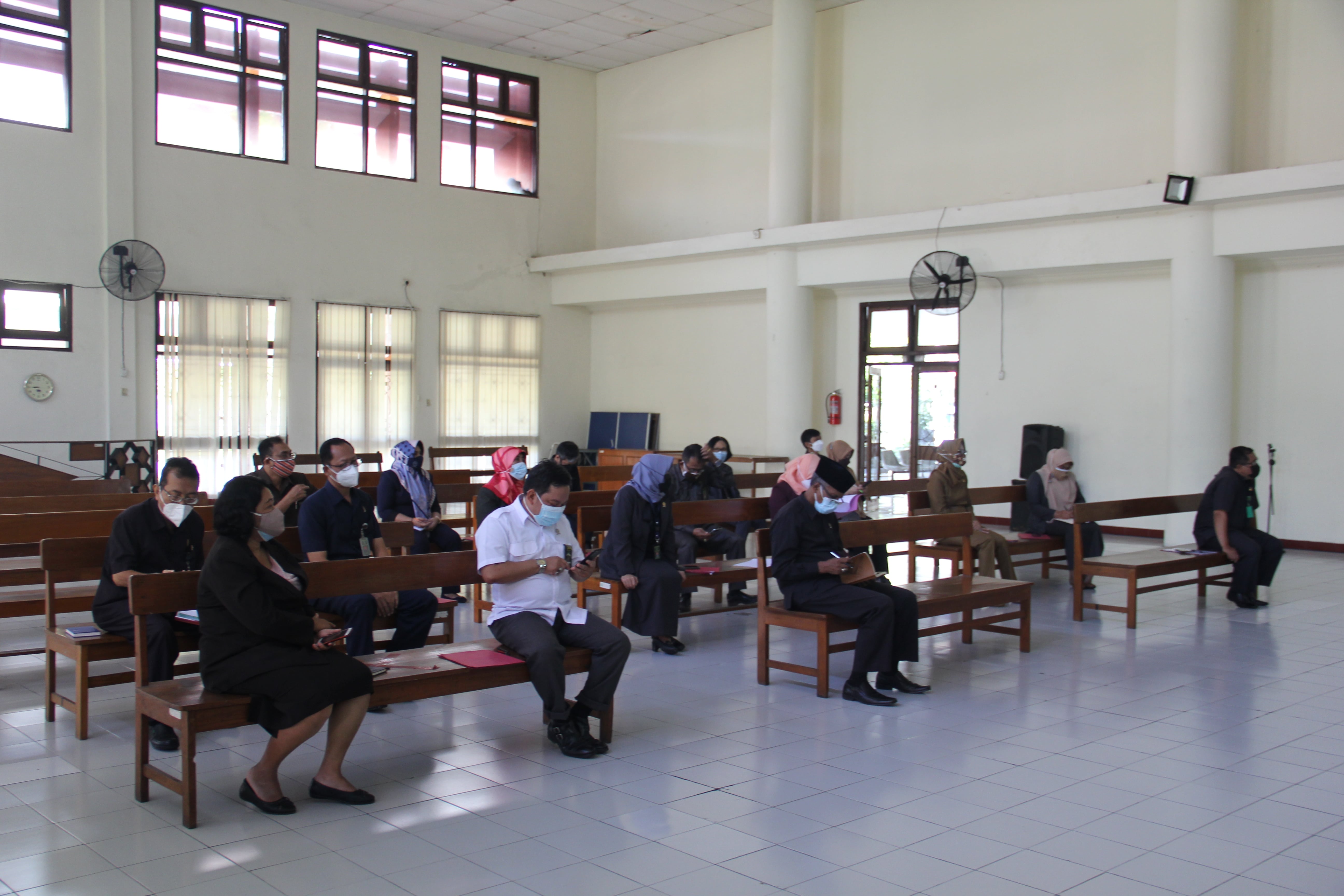 Rapat Umum/Briefing Bulan Agustus 2021 dan Closing Meeting Audit Internal Pengadilan Negeri Yogyakarta