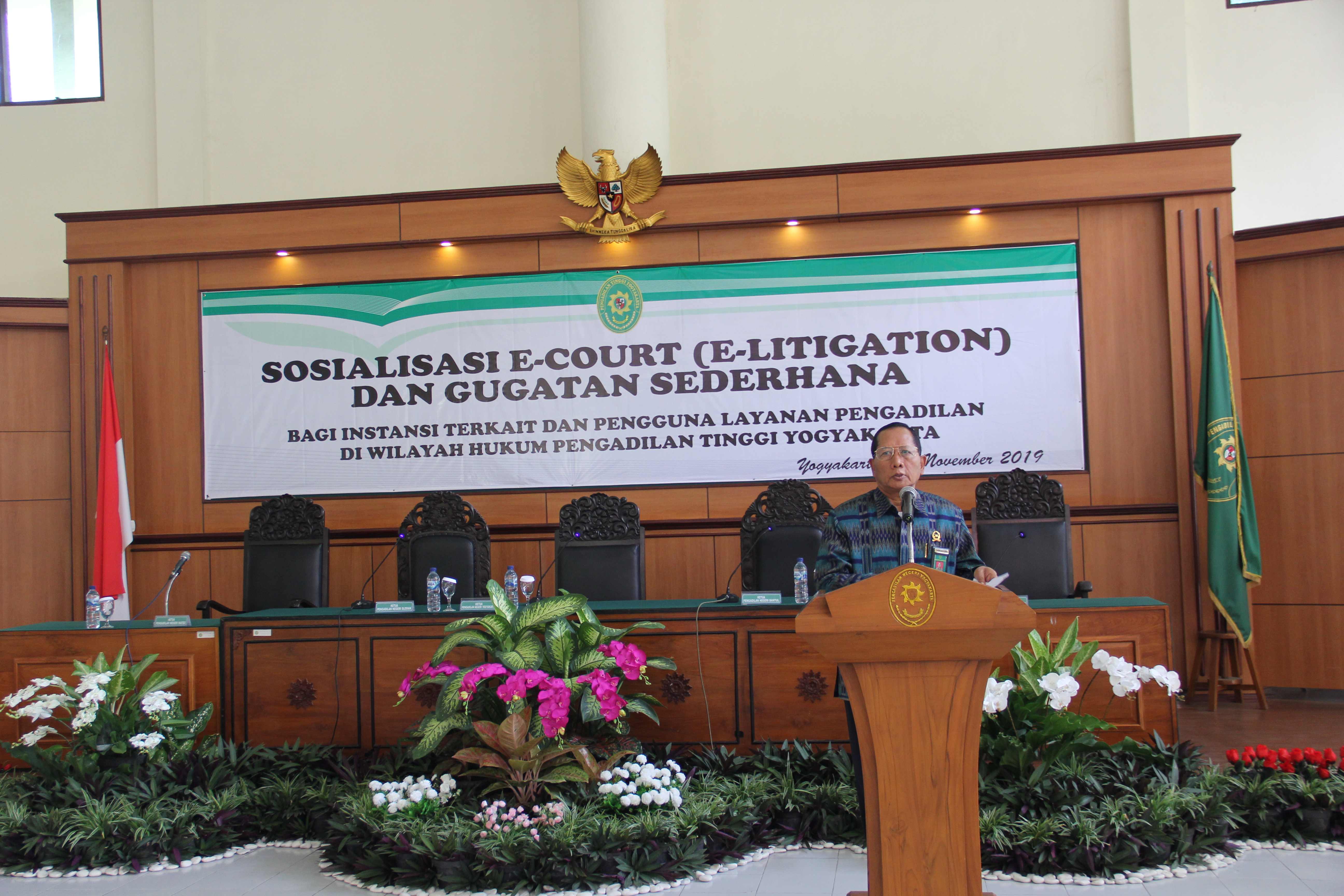 Sosialisasi E-Court, E-litigasi dan Gugatan Sederhana, dirangkaikan dengan Peresmian Co-Working Space Pengadilan Negeri Yogyakarta