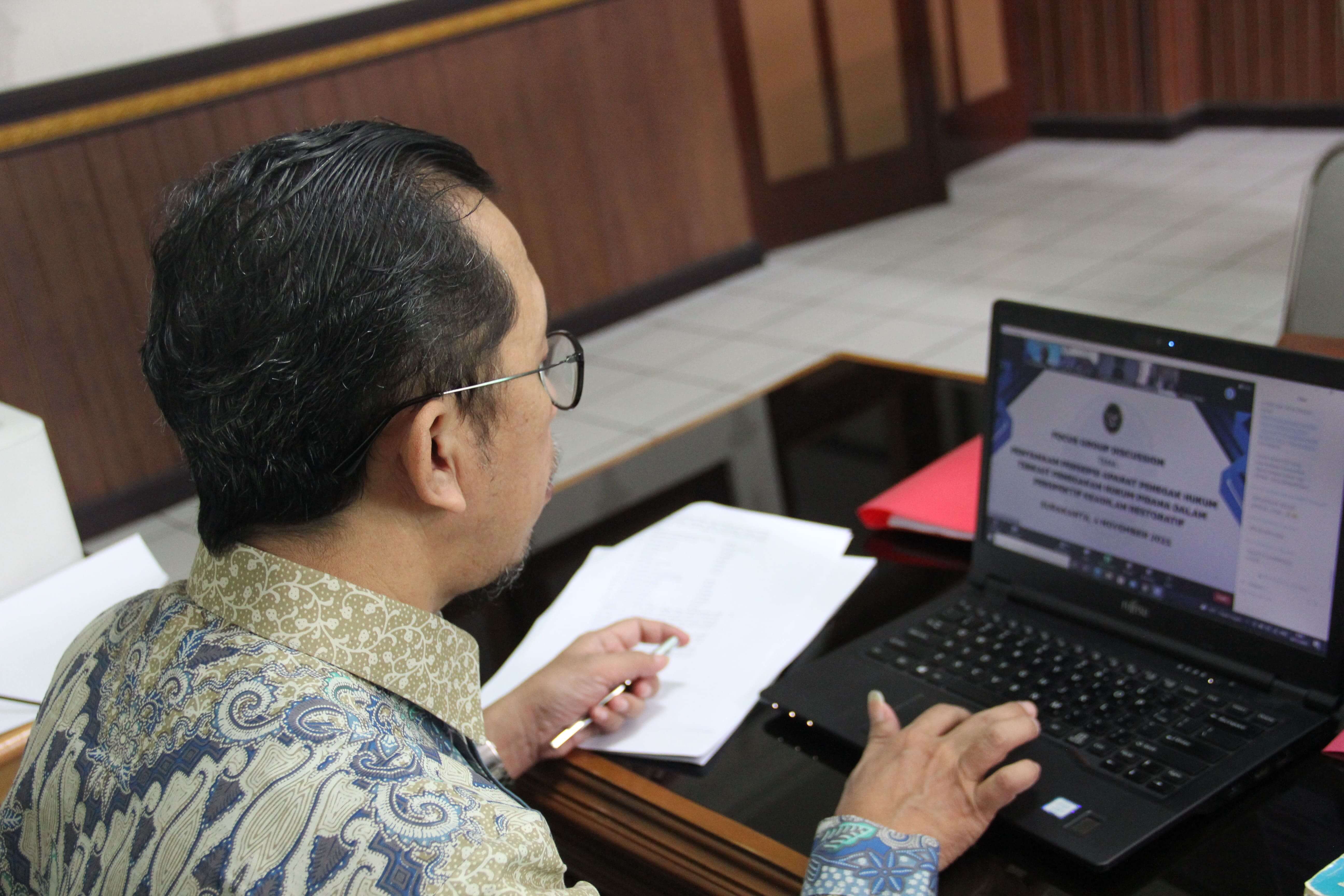 Wakil Ketua Pengadilan Negeri Yogyakarta Mengikuti FGD Penegakan Hukum Pidana dalam Perspektif Keadilan Restoratif