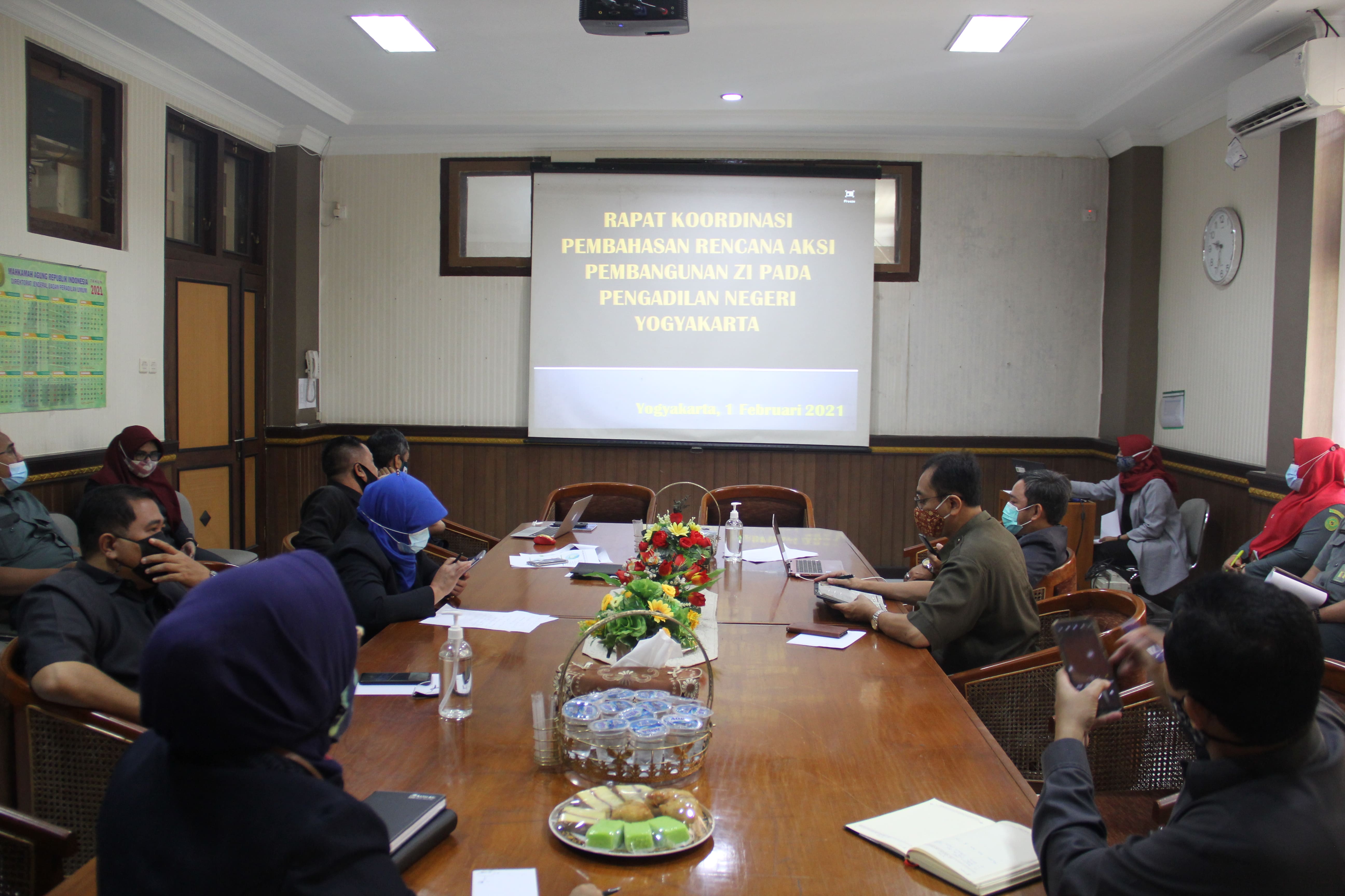 Rapat Koordinasi Rencana Aksi Pembangunan Zona Integritas Menuju Wilayah Birokrasi Bersih Melayani Pengadilan Negeri Yogyakarta
