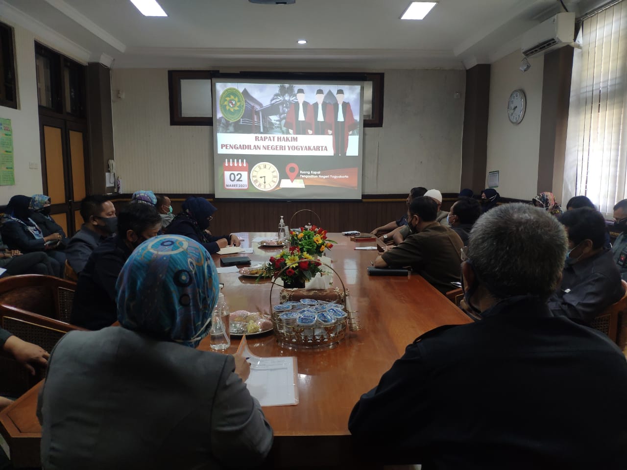 Rapat Hakim tentang Persidangan Elektronik di Pengadilan Negeri Yogyakarta