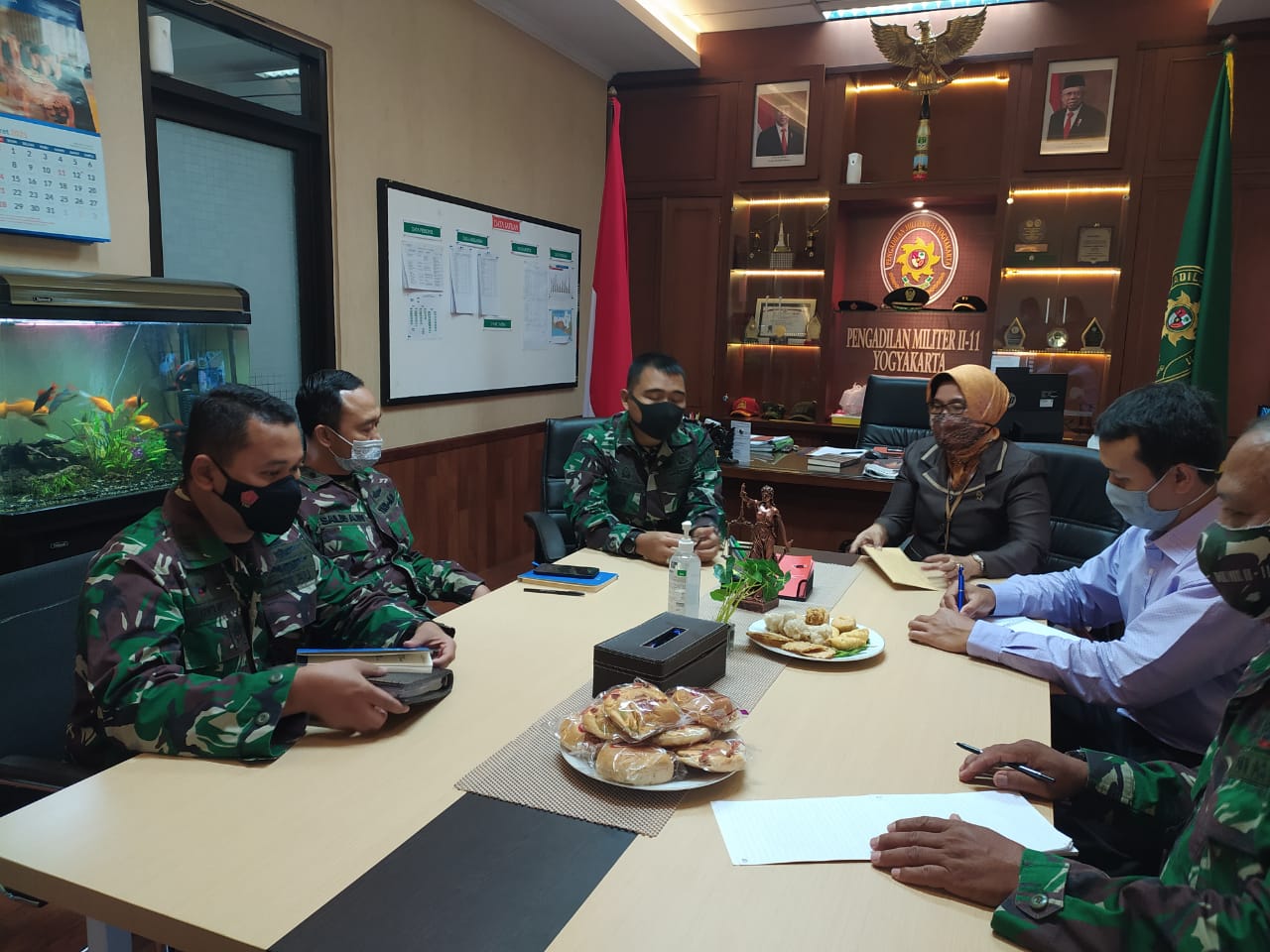 Kunjungan Studi Banding dan Menjalin Kerjasama antara Ketua Pengadilan Negeri Yogyakarta dengan Ketua Pengadilan Militer II-11 Yogyakarta