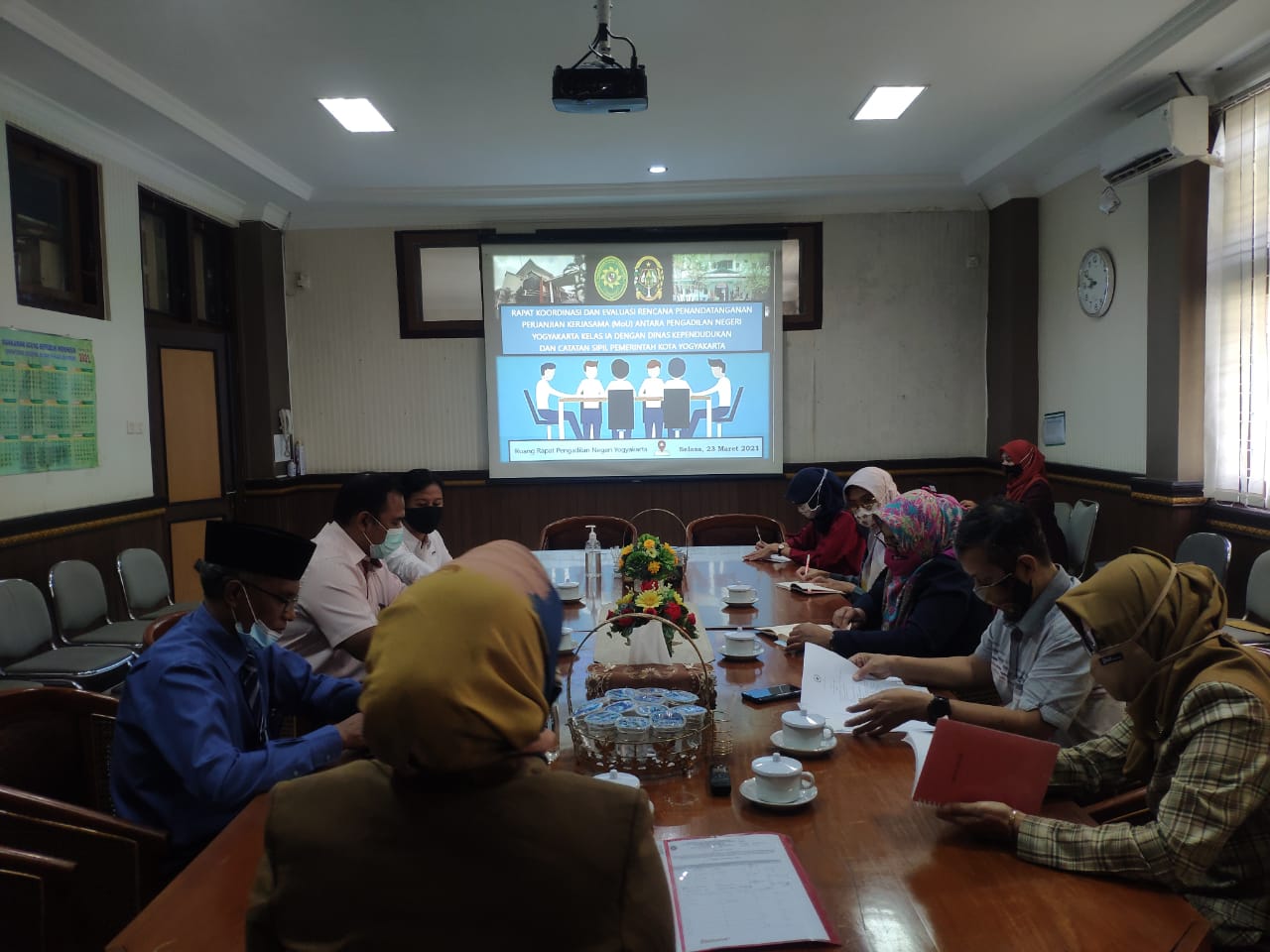 Rapat Koordinasi dan Evaluasi Rencana Penandatanganan Perjanjian Kerjasama (MoU) dengan DUKCAPIL Pemerintah Kota Yogyakarta