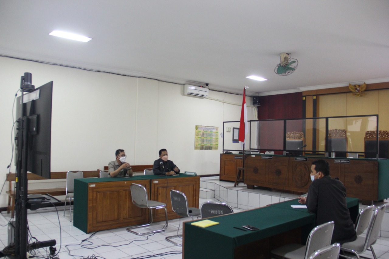 Rapat Monitoring dan Evaluasi Kondisi Ruangan Persidangan Online Pengadilan Negeri Yogyakarta
