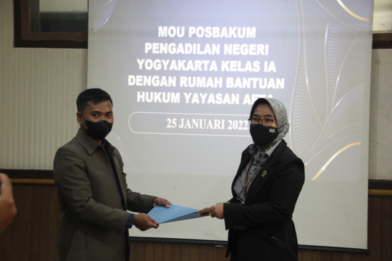 Mou POSBAKUM Pengadilan Negeri Yogyakarta dengan Rumah Bantuan Hukum AFTA