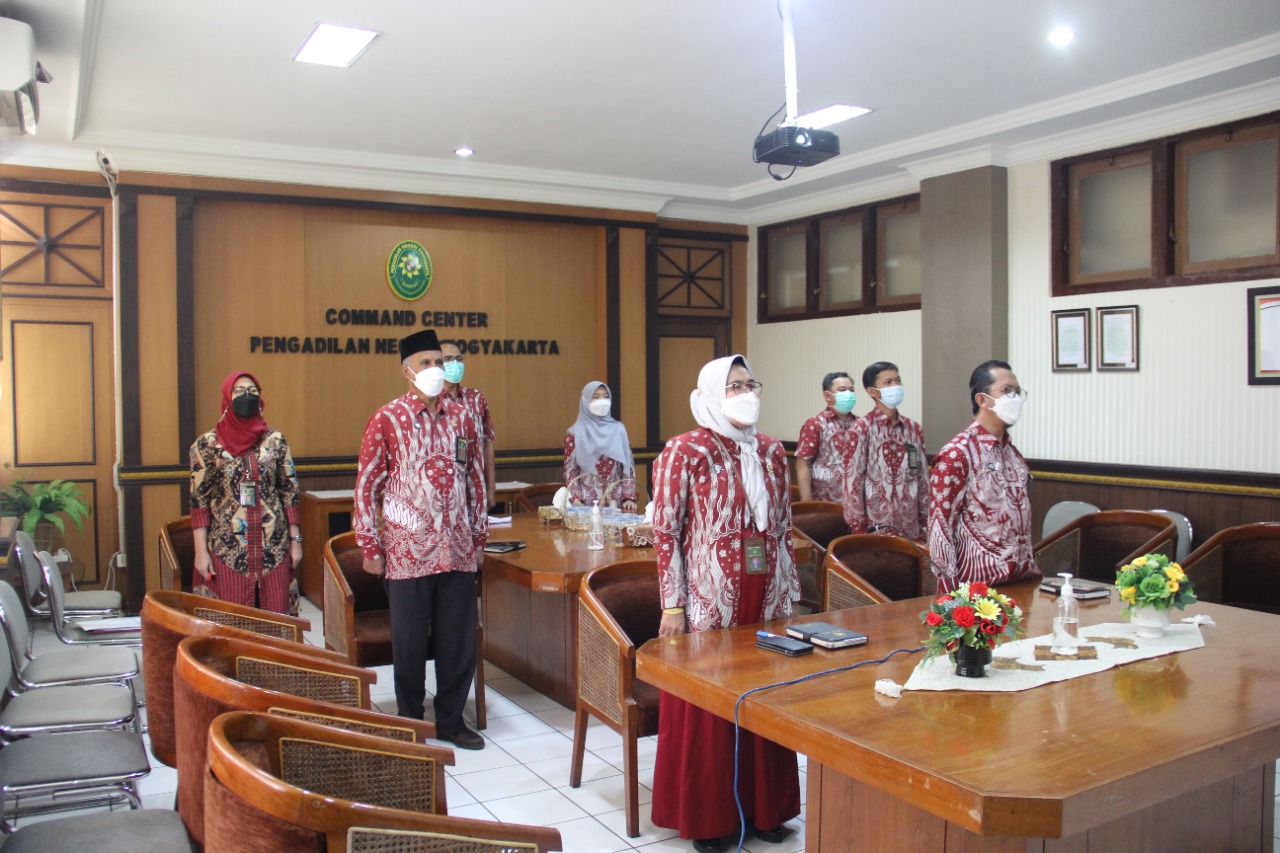 Ketua Pengadilan Negeri Yogyakarta Mengikuti Sosialisasi Penilaian Mandiri Pembangunan Zona Integritas dan Sosialisasi Nilai-Nilai Dasar ASN
