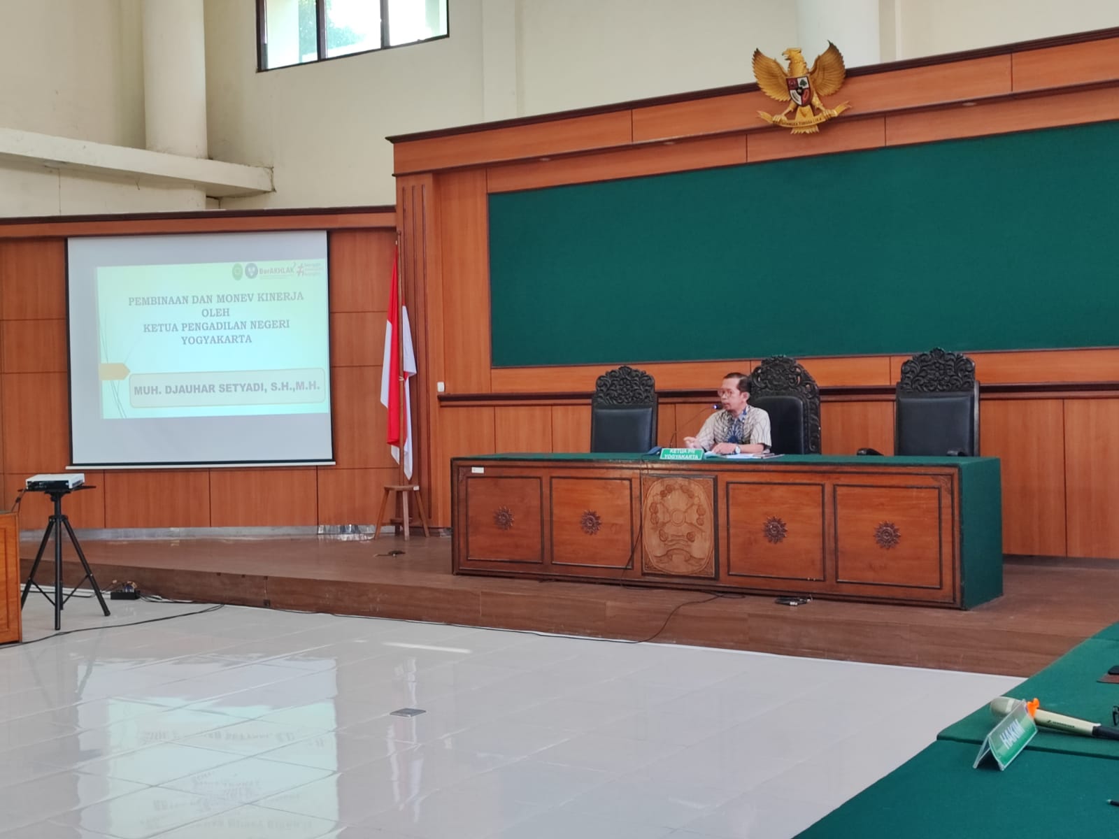 Rapat Pembinaan dan Monev Kinerja Pengadilan Negeri Yogyakarta Juni 2022 
