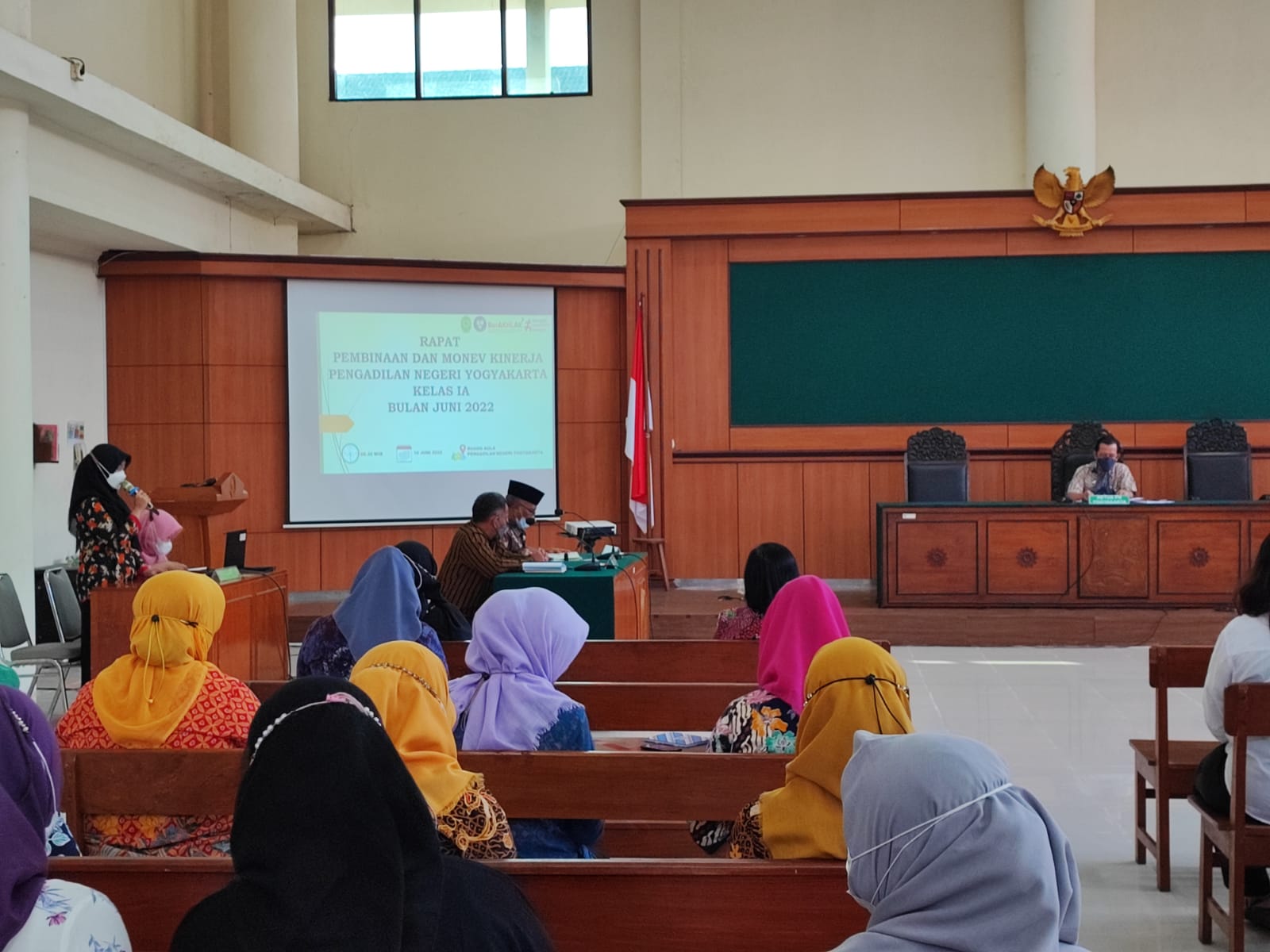 Rapat Pembinaan dan Monev Kinerja Pengadilan Negeri Yogyakarta Juni 2022 