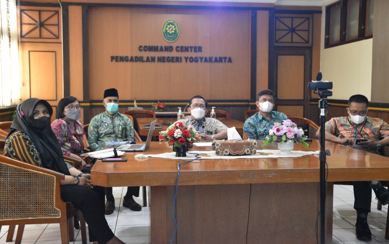 Rapat Koordinasi dan Monitoring Evaluasi Pelaksanaan Implementasi Aplikasi e-Berpadu Bersama Pengadilan Tinggi Yogyakarta