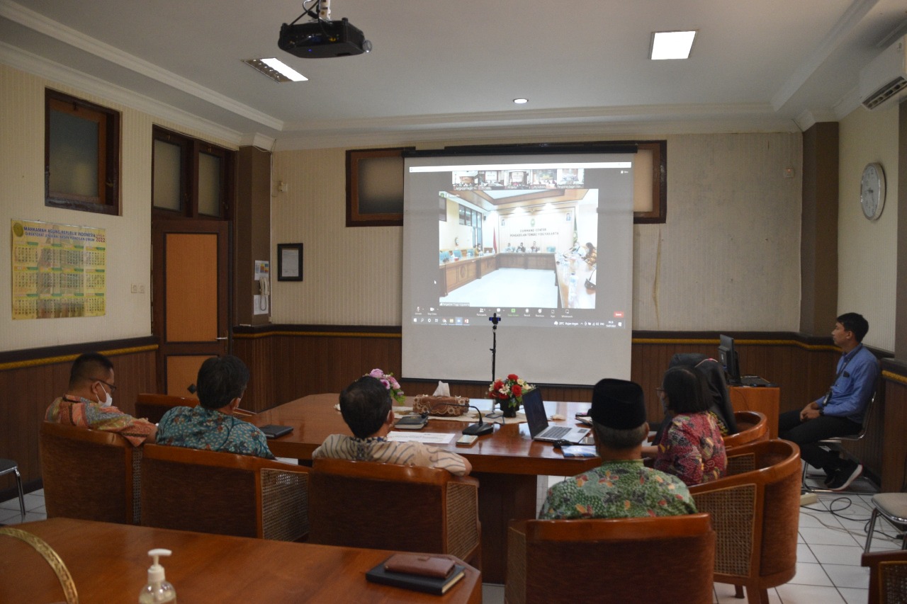 Rapat Koordinasi dan Monitoring Evaluasi Pelaksanaan Implementasi Aplikasi e-Berpadu Bersama Pengadilan Tinggi Yogyakarta