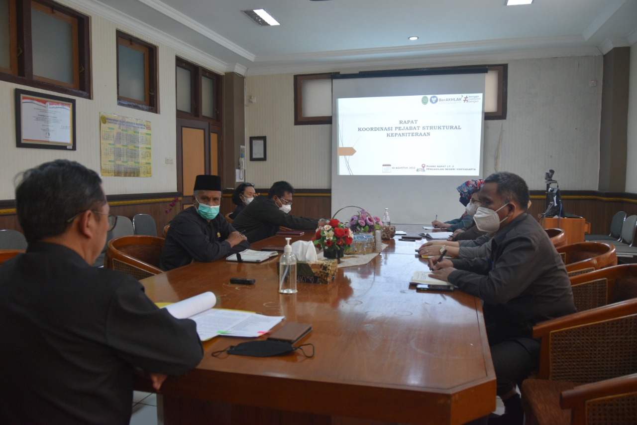 Rapat Koordinasi Struktural Kepaniteraan Pengadilan Negeri Yogyakarta