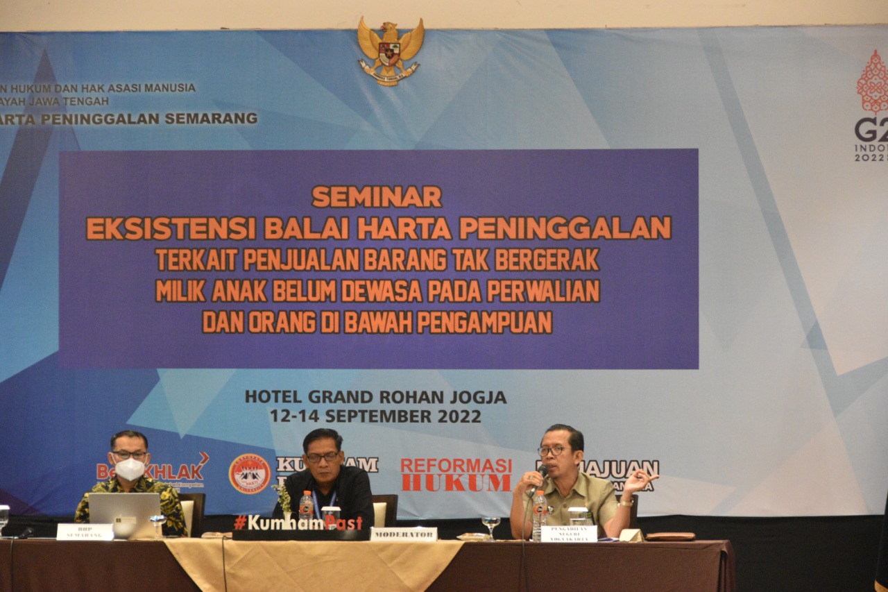 Ketua Pengadilan Negeri Yogyakarta Mengikuti Seminar bersama Balai Harta Peninggalan Semarang