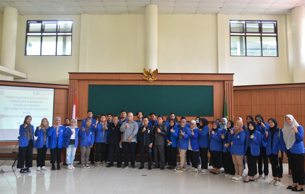 Pembukaan Kuliah Praktek Peradilan Mahasiswa Fakultas Hukum Universitas Islam Indonesia (UII) di Pengadilan Negeri Yogyakarta