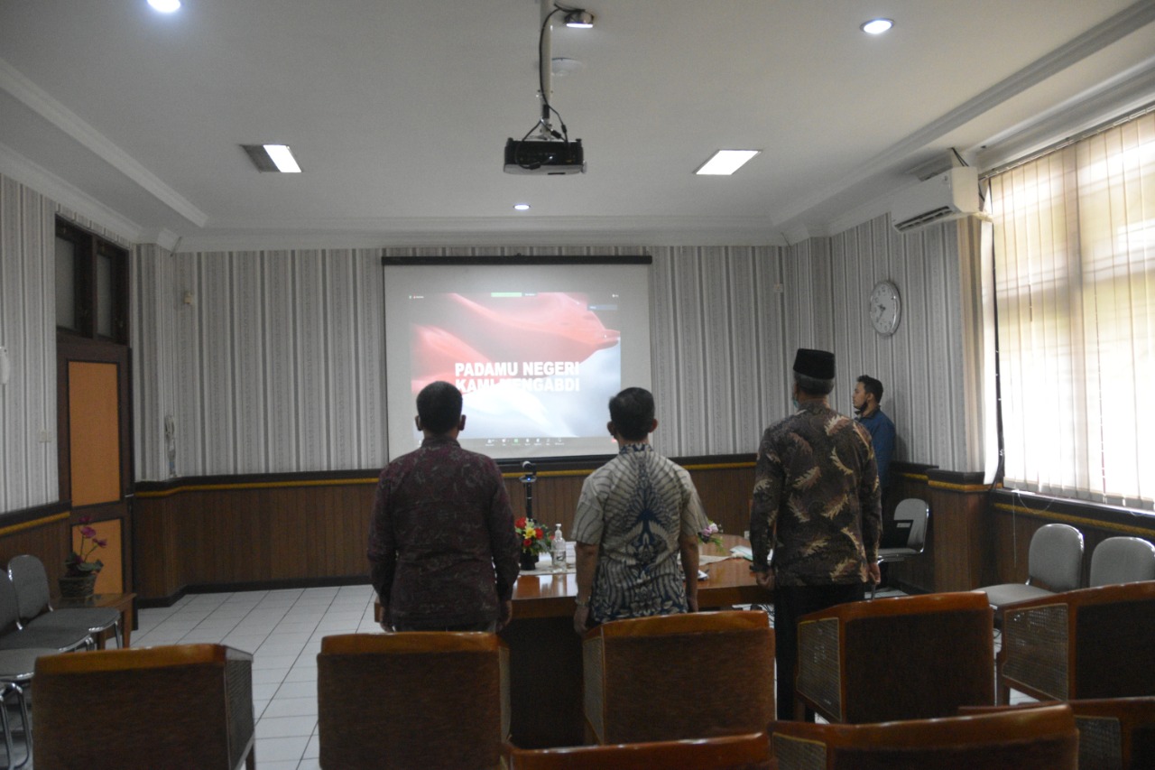 Pengadilan Negeri Yogyakarta Mengikuti Pembinaan dan Pembacaan Pakta Integritas bersama Direktorat Jenderal Badan Peradilan Umum