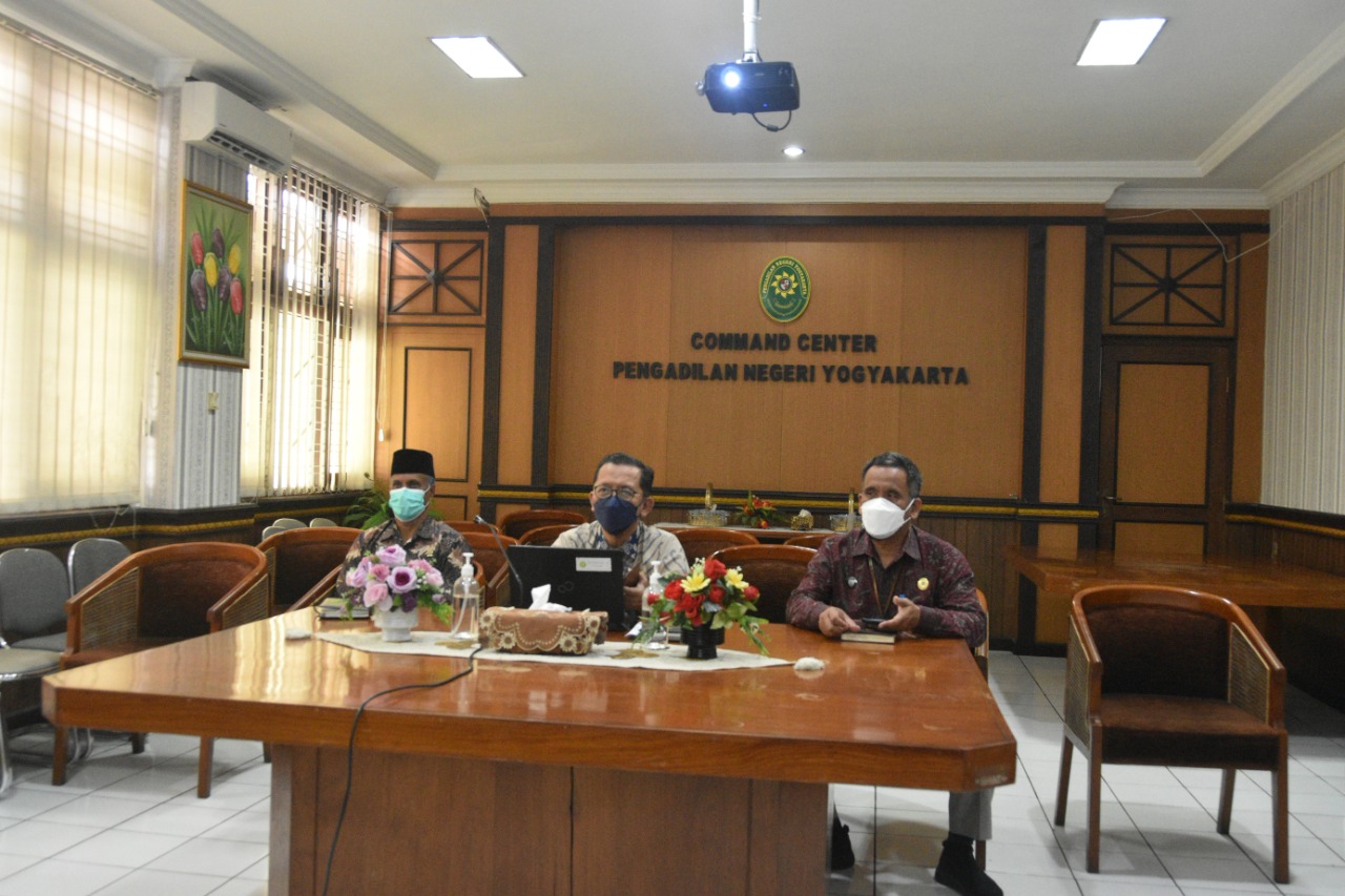Pengadilan Negeri Yogyakarta Mengikuti Pembinaan dan Pembacaan Pakta Integritas bersama Direktorat Jenderal Badan Peradilan Umum