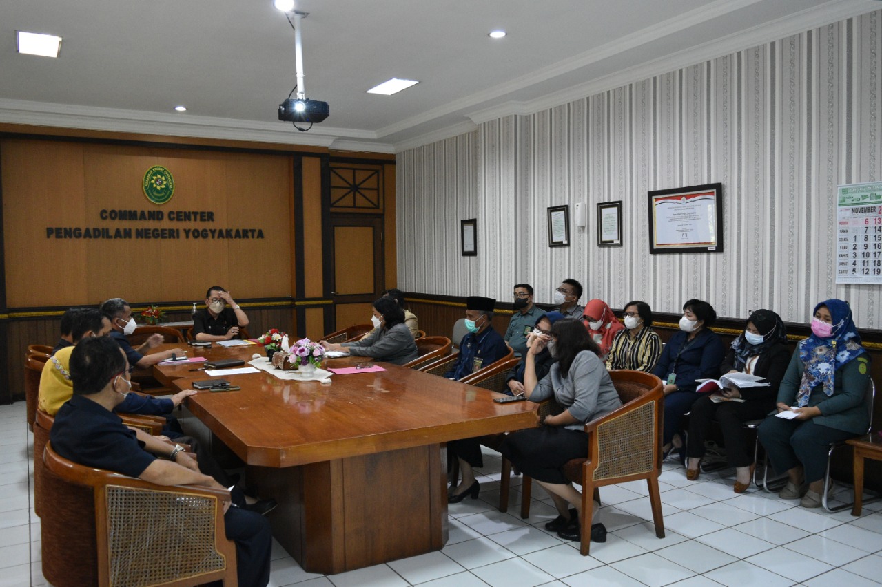 Rapat Pembinaan dan Monev Kinerja Pengadilan Negeri Yogyakarta Oktober 2022