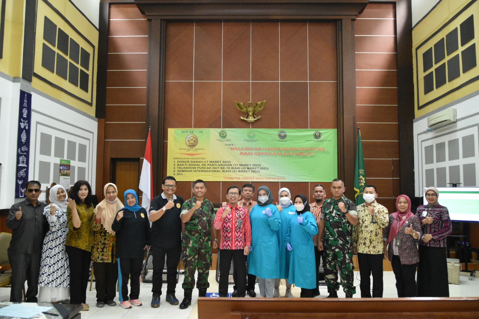 Pengadilan Negeri Yogyakarta Mengikuti Donor Darah dalam Rangka Peringatan HUT IKAHI ke-70
