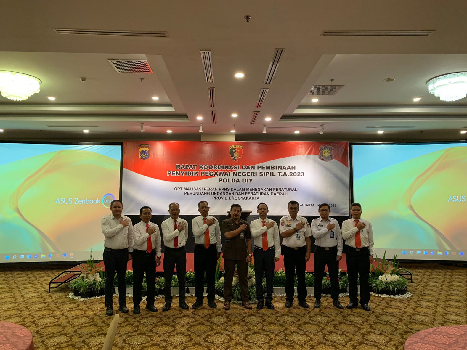 Wakil Ketua Pengadilan Negeri Yogyakarta Menghadiri Rapat Koordinasi dan Pembinaan Penyidik Pegawai Negeri Sipil TA 2023 POLDA DIY