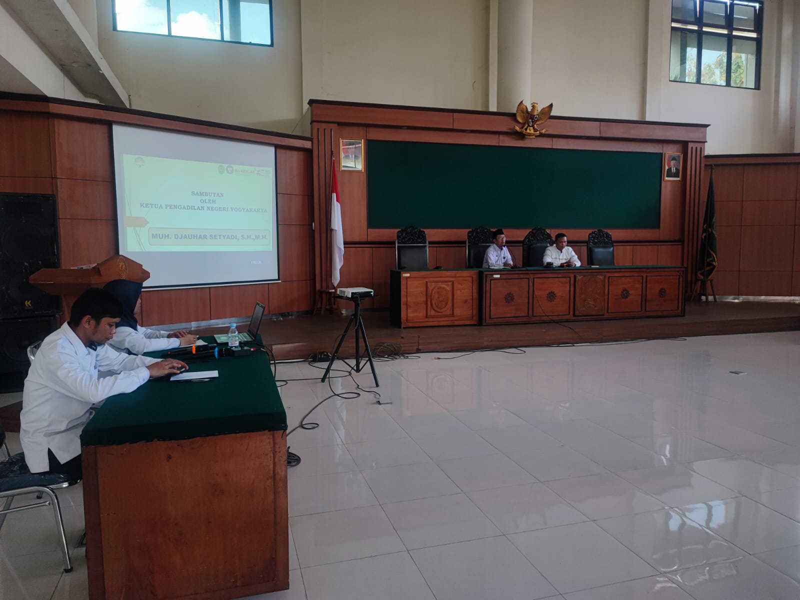 Penerimaan Kuliah Praktik Peradilan Mahasiswa Fakultas Syariah dan Hukum UIN Sunan Kalijaga Yogyakarta di Pengadilan Negeri Yogyakarta.