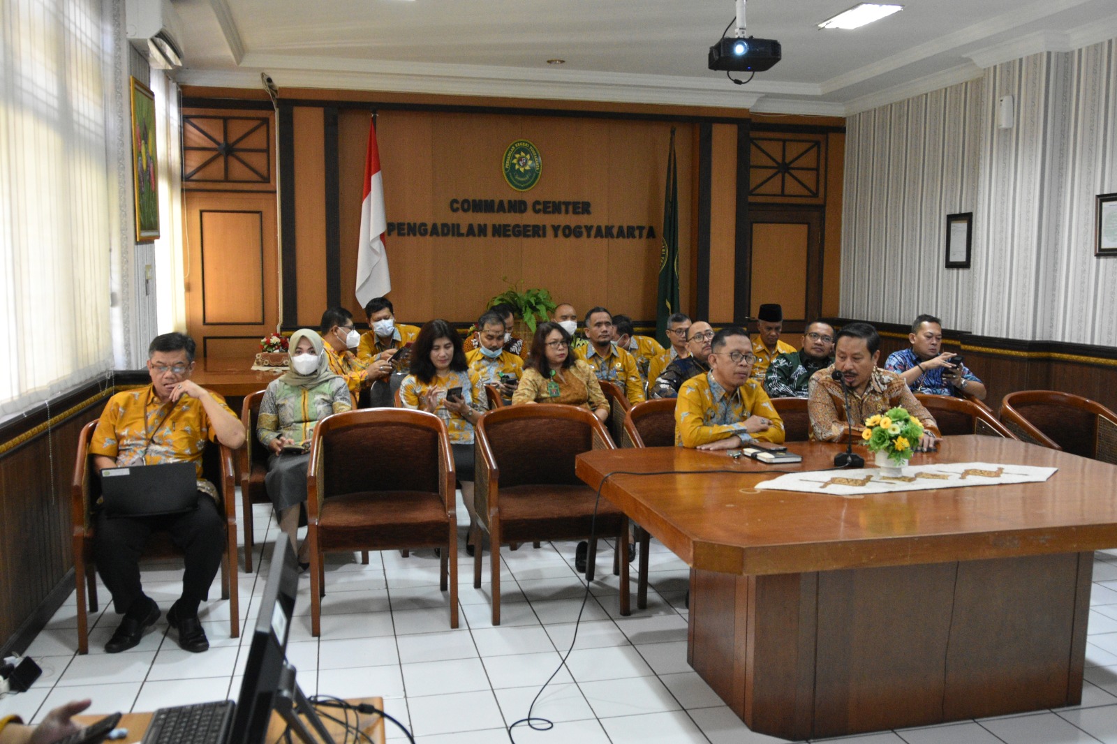 Pengadilan Negeri Yogyakarta Mengikuti Pembinaan Bidang Teknis dan Administrasi Yudisial oleh Pimpinan Mahkamah Agung RI Juli 2023