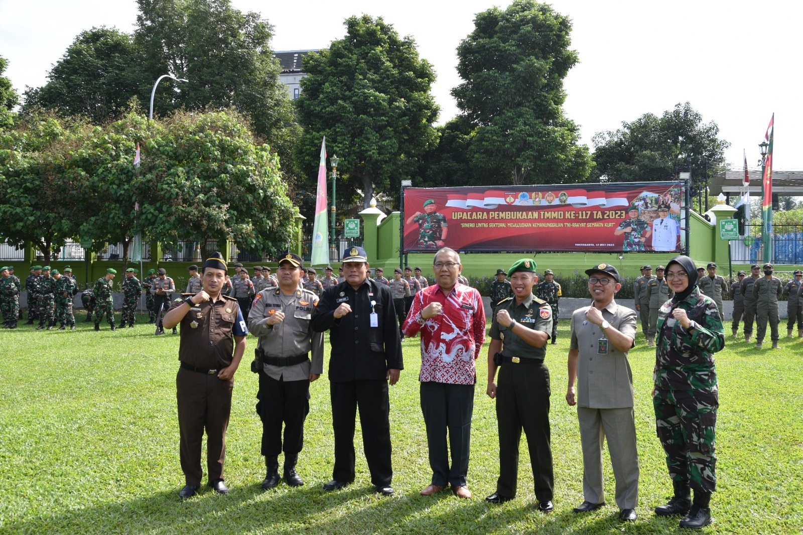Ketua Pengadilan Negeri Yogyakarta Menghadiri Upacara Pembukaan TMMD Sengkuyung Tahap II Tahun 2023