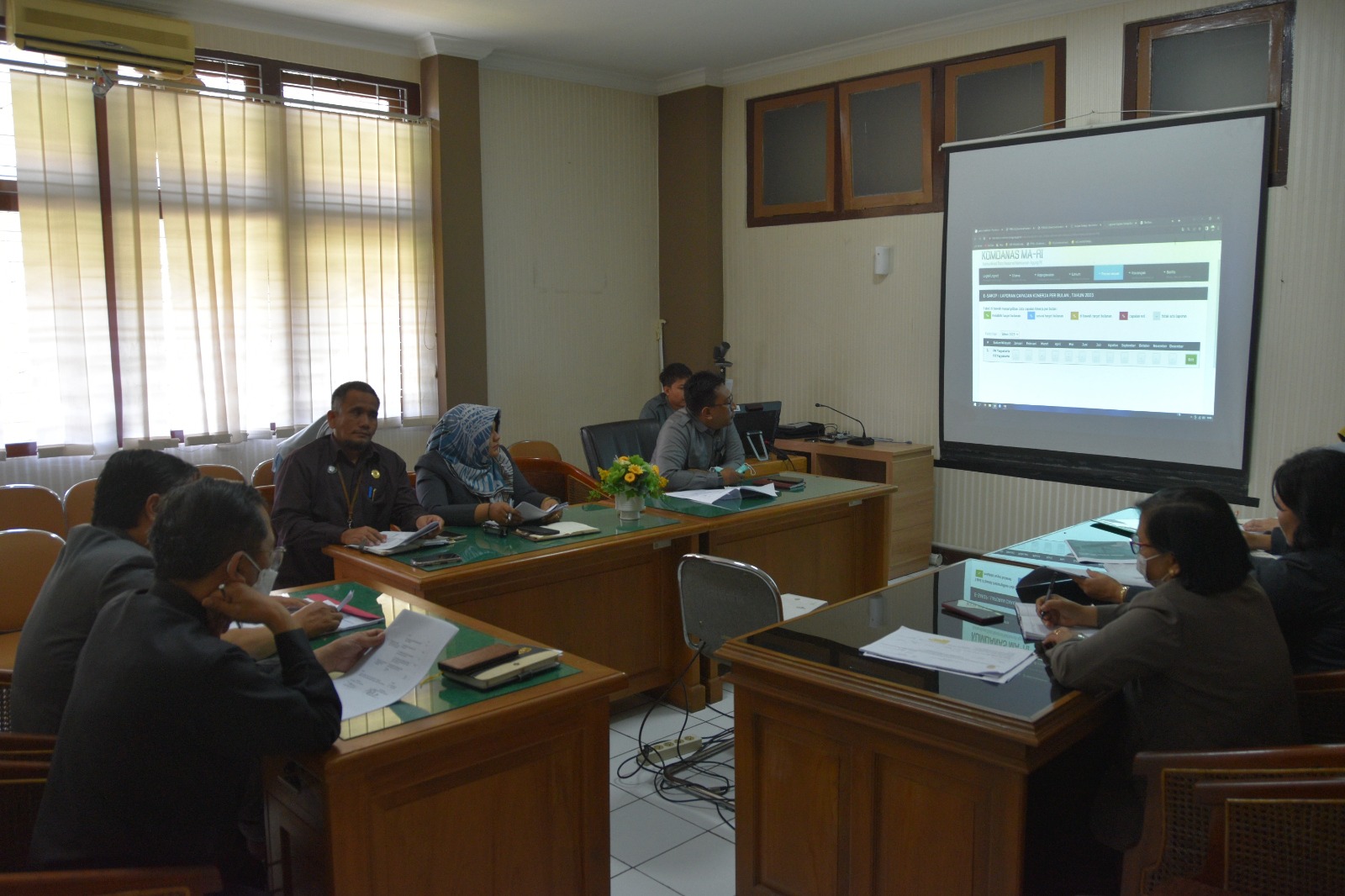 Rapat Review Kinerja Bulan Juli 2023 dan Rapat Penyelesaian Administrasi Eksekusi Pengadilan Negeri Yogyakarta