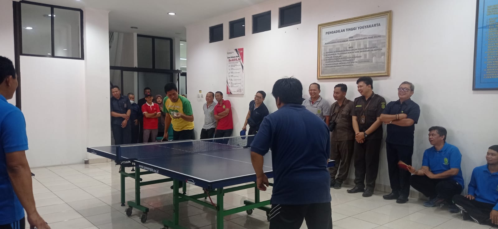 Pengadilan Negeri Yogyakarta Mengikuti Turnamen Tenis Meja KPT Yogyakarta Cup