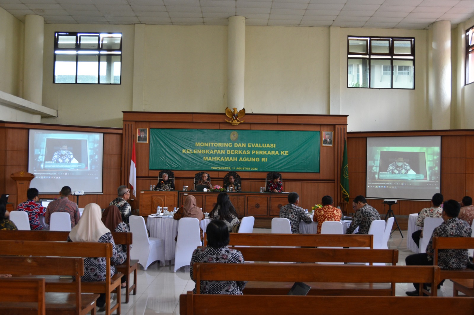 Pengadilan Negeri Yogyakarta Mengikuti Monev Kelengkapan Berkas Perkara ke Mahkamah Agung RI