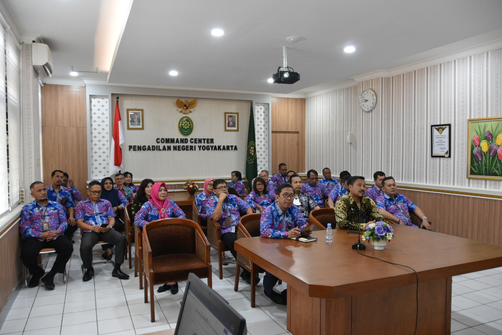 Pengadilan Negeri Yogyakarta Mengikuti Kegiatan Launching Aplikasi SATU JARI secara Virtual