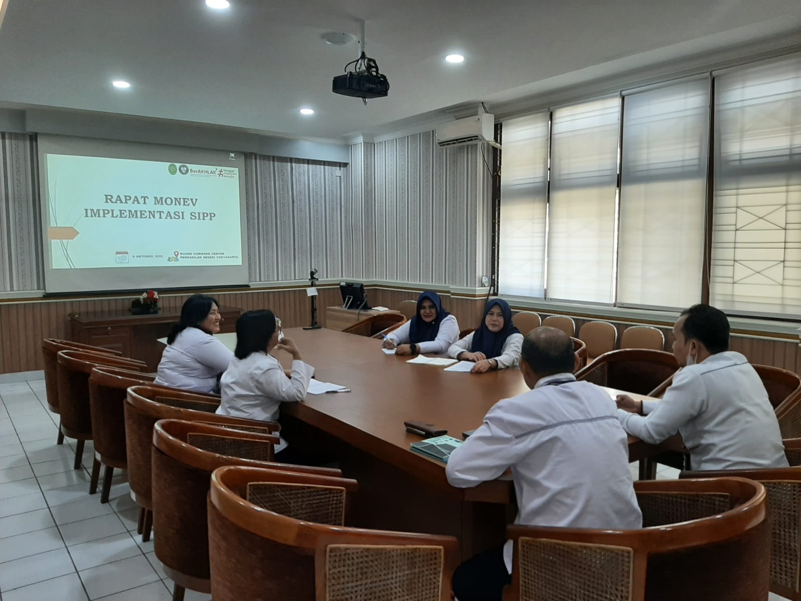 Rapat Monev Implementasi SIPP Bulan September 2023 Pengadilan Negeri Yogyakarta