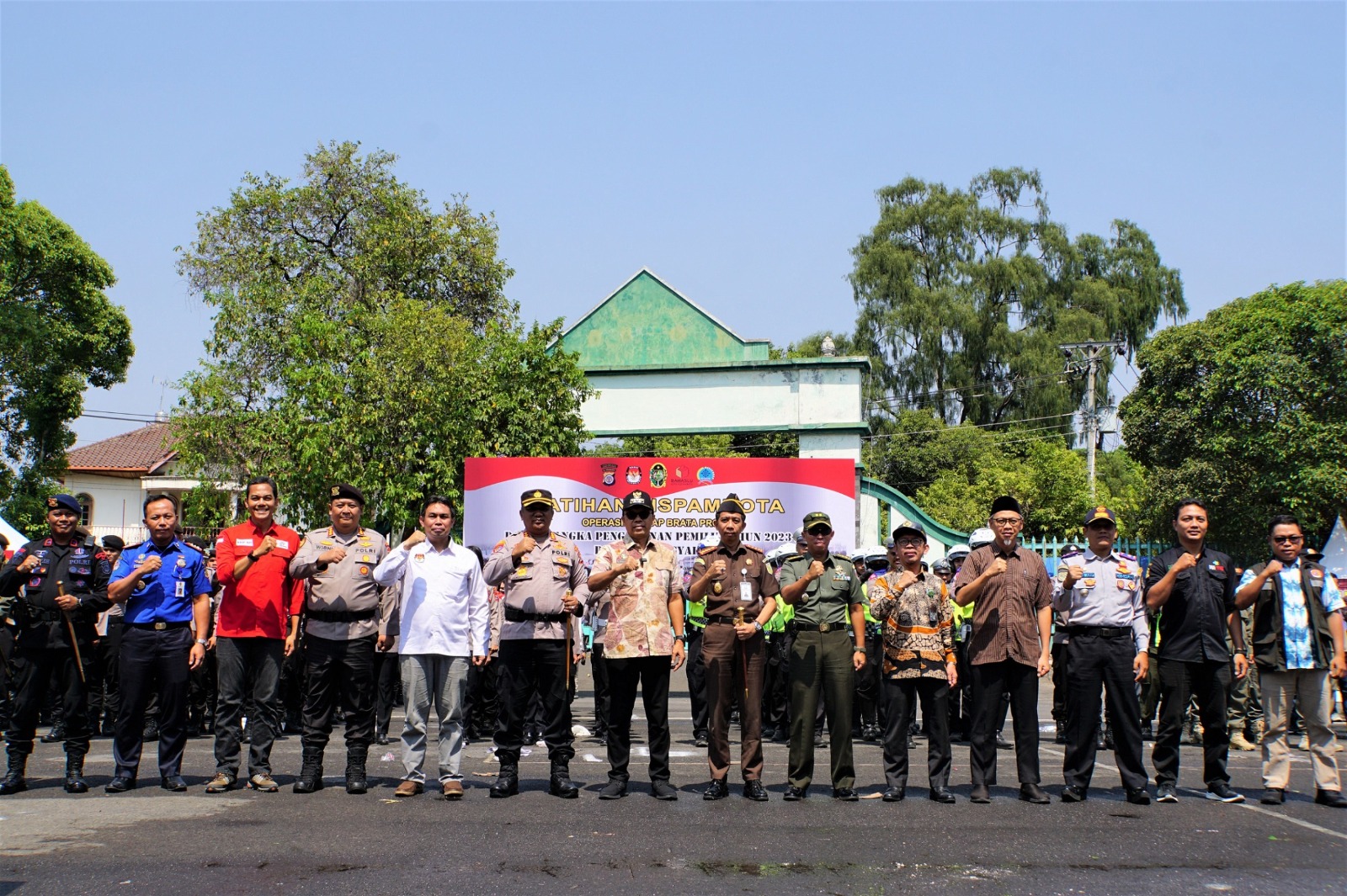 Ketua Pengadilan Negeri Yogyakarta Menghadiri Simulasi Pelatihan Sispamkota Operasi Mantab Brata Progo 
