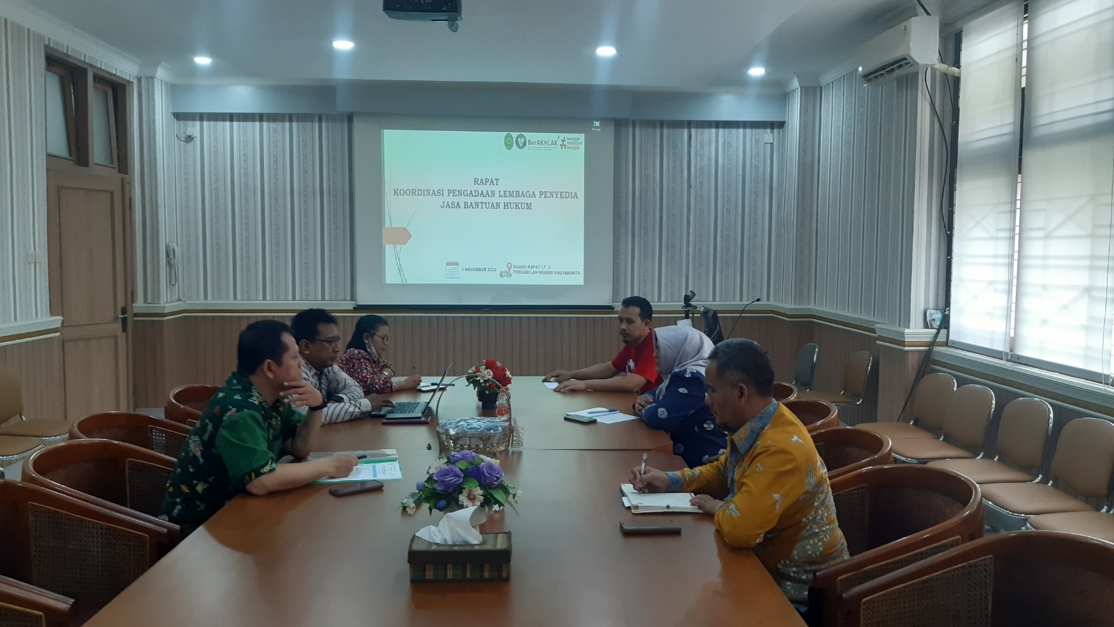 Rapat Koordinasi Pengadaan Lembaga Penyedia Jasa Bantuan Hukum Pengadilan Negeri Yogyakarta