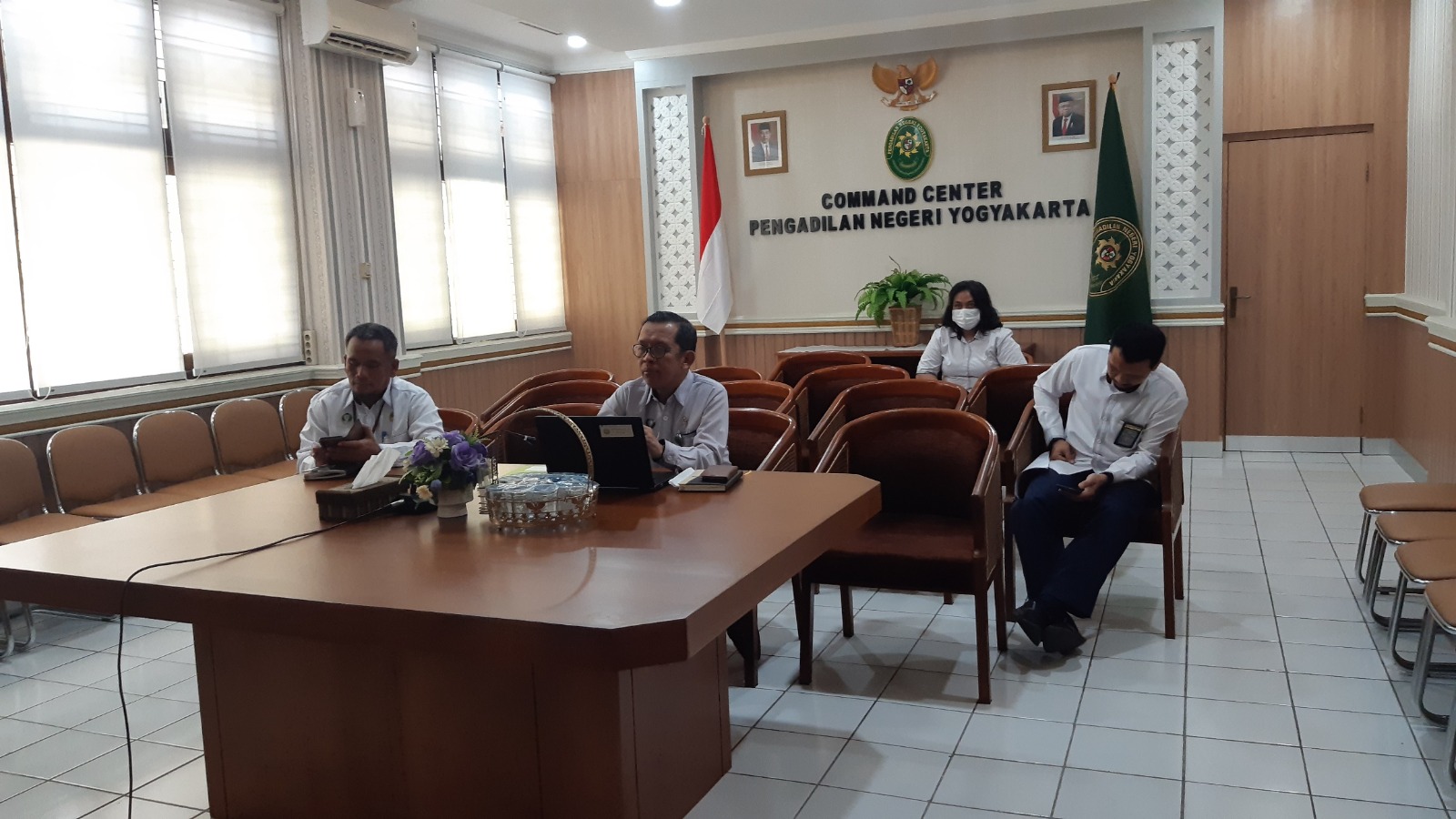 Pengadilan Negeri Yogyakarta Mengikuti Rapat Pemaparan Laporan Hasil Penilaian Mandiri Maturitas Penyelenggaraan SPIP