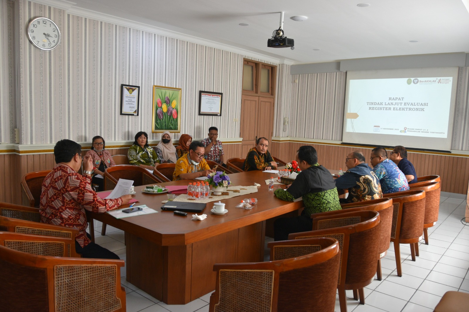 Rapat Tindak Lanjut Hasil Monev Implementasi register elektronik Pengadilan Negeri Yogyakarta