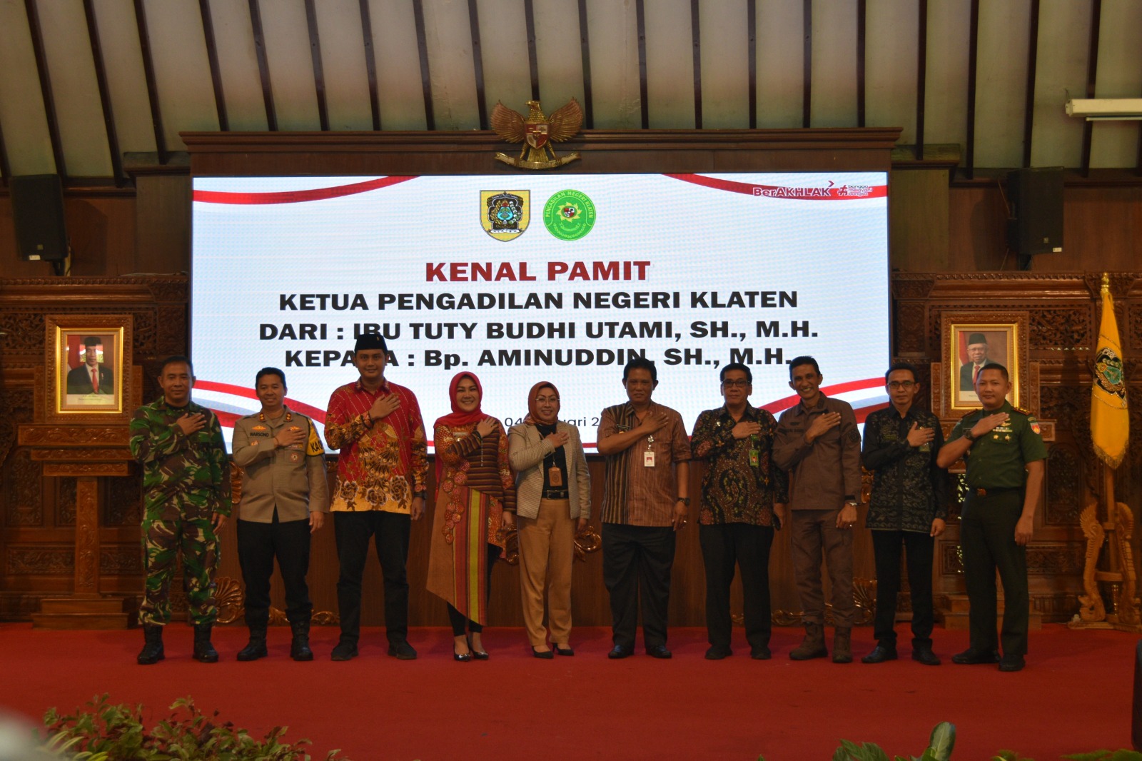 Ketua Pengadilan Negeri Yogyakarta Menghadiri Kenal Pamit bersama Pemerintah Kabupaten Klaten