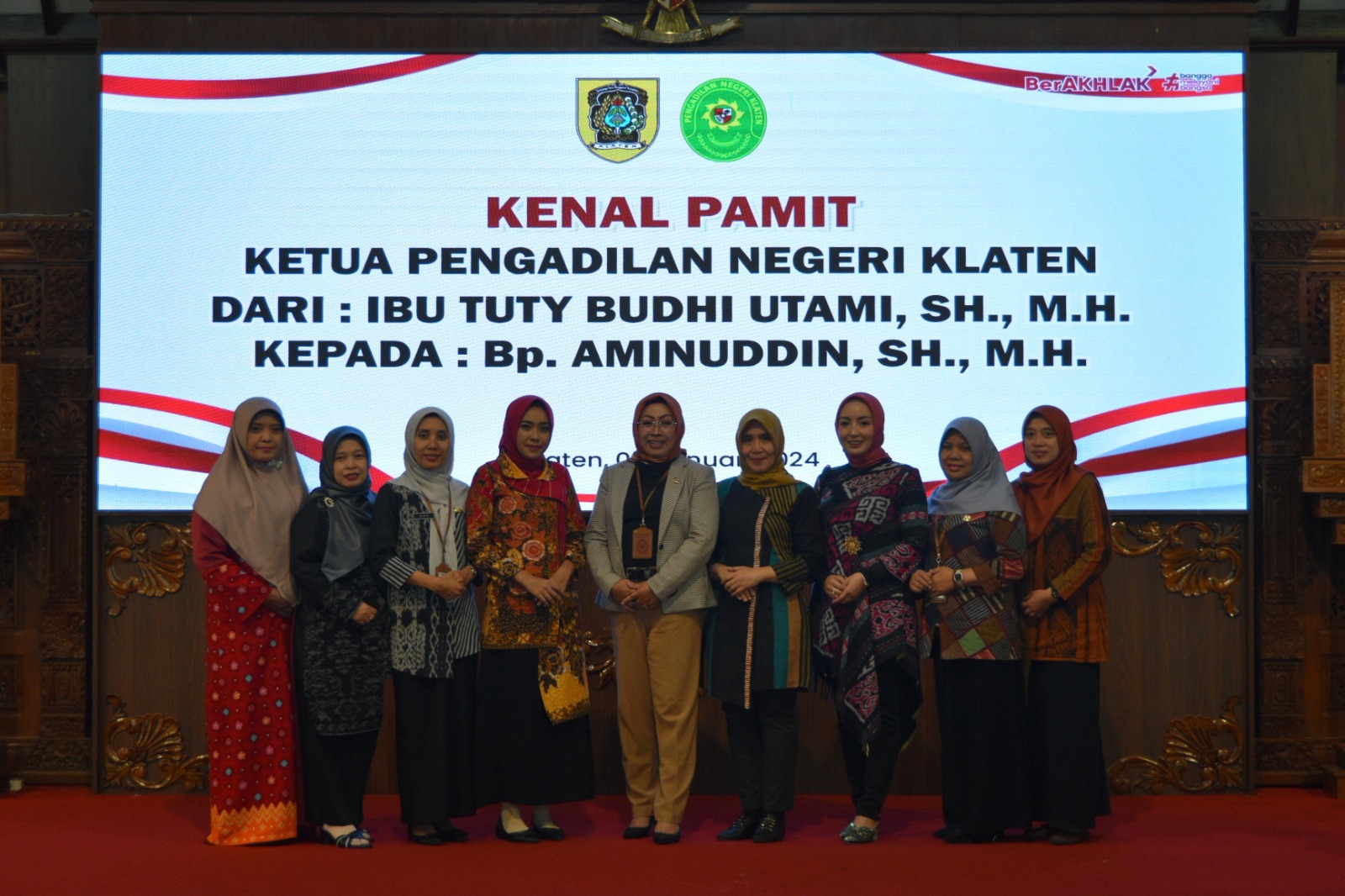 Ketua Pengadilan Negeri Yogyakarta Menghadiri Kenal Pamit bersama Pemerintah Kabupaten Klaten