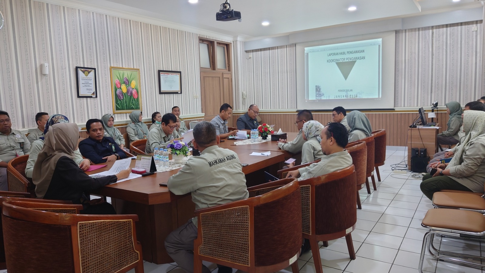 Rapat TLHP Pengawasan Bidang Bulan Januari 2024 Pengadilan Negeri Yogyakarta