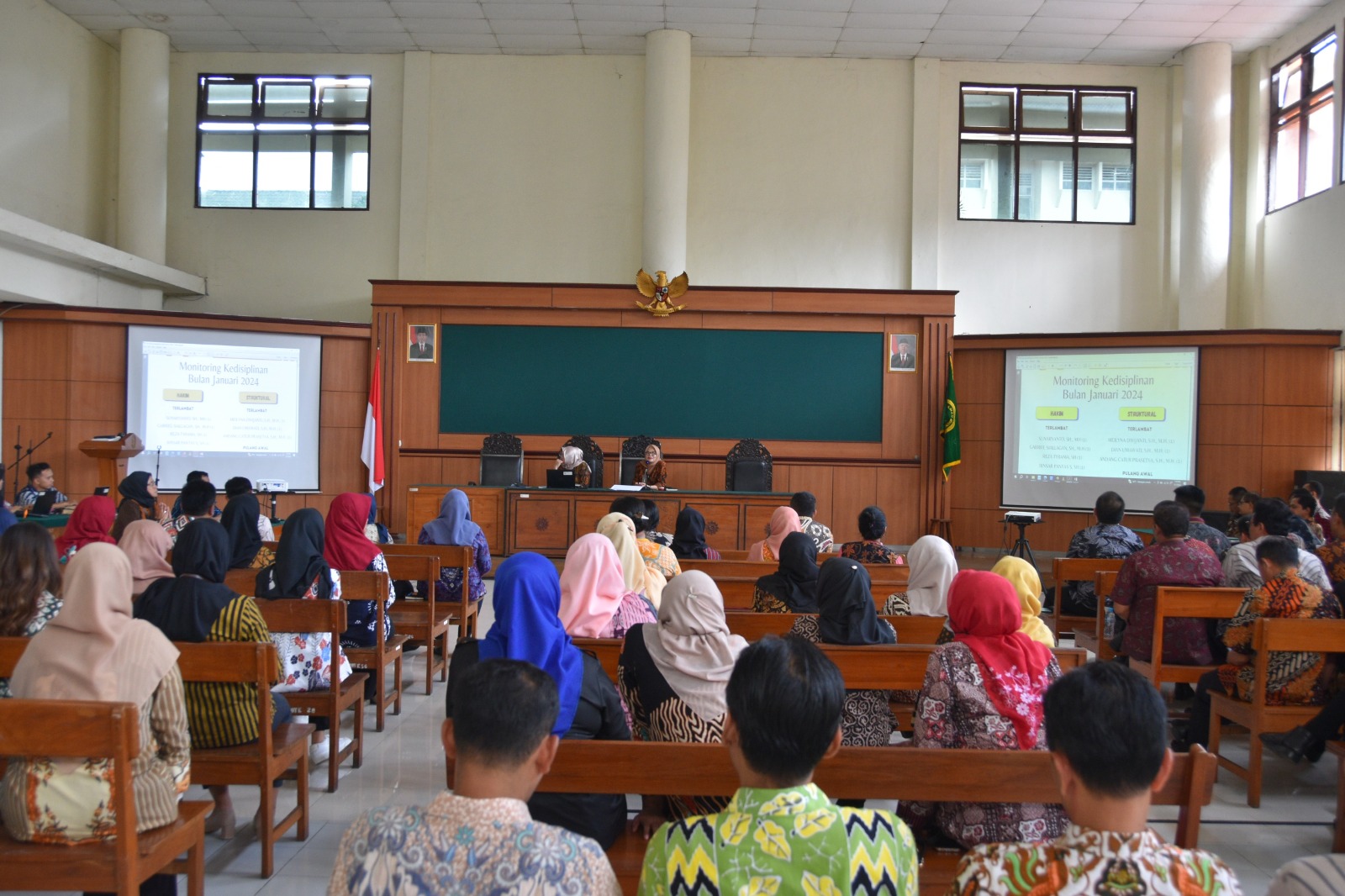 Rapat Pembinaan dan Monev Kinerja Pengadilan Negeri Yogyakarta Januari 2024