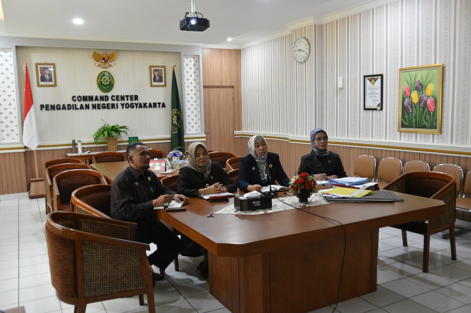 Pengadilan Negeri Yogyakarta Mengikuti Pengawasan Daerah secara Daring oleh Pengadilan Tinggi Yogyakarta