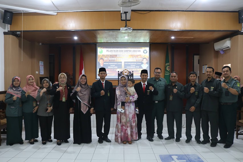 Pengadilan Negeri Yogyakarta Menghadiri Pelantikan dan Sumpah Jabatan Sekretaris dan Kasubbag PTIP Pengadilan Negeri Bantul