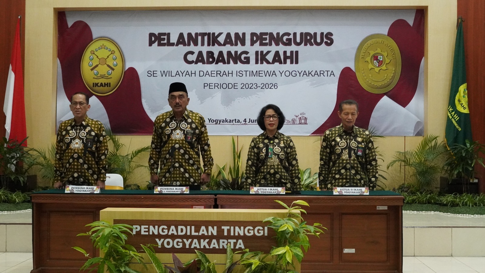 Pengadilan Negeri Yogyakarta Menghadiri Pelantikan Pengurus Cabang IKAHI se-DI Yogyakarta Periode 2023-2026
