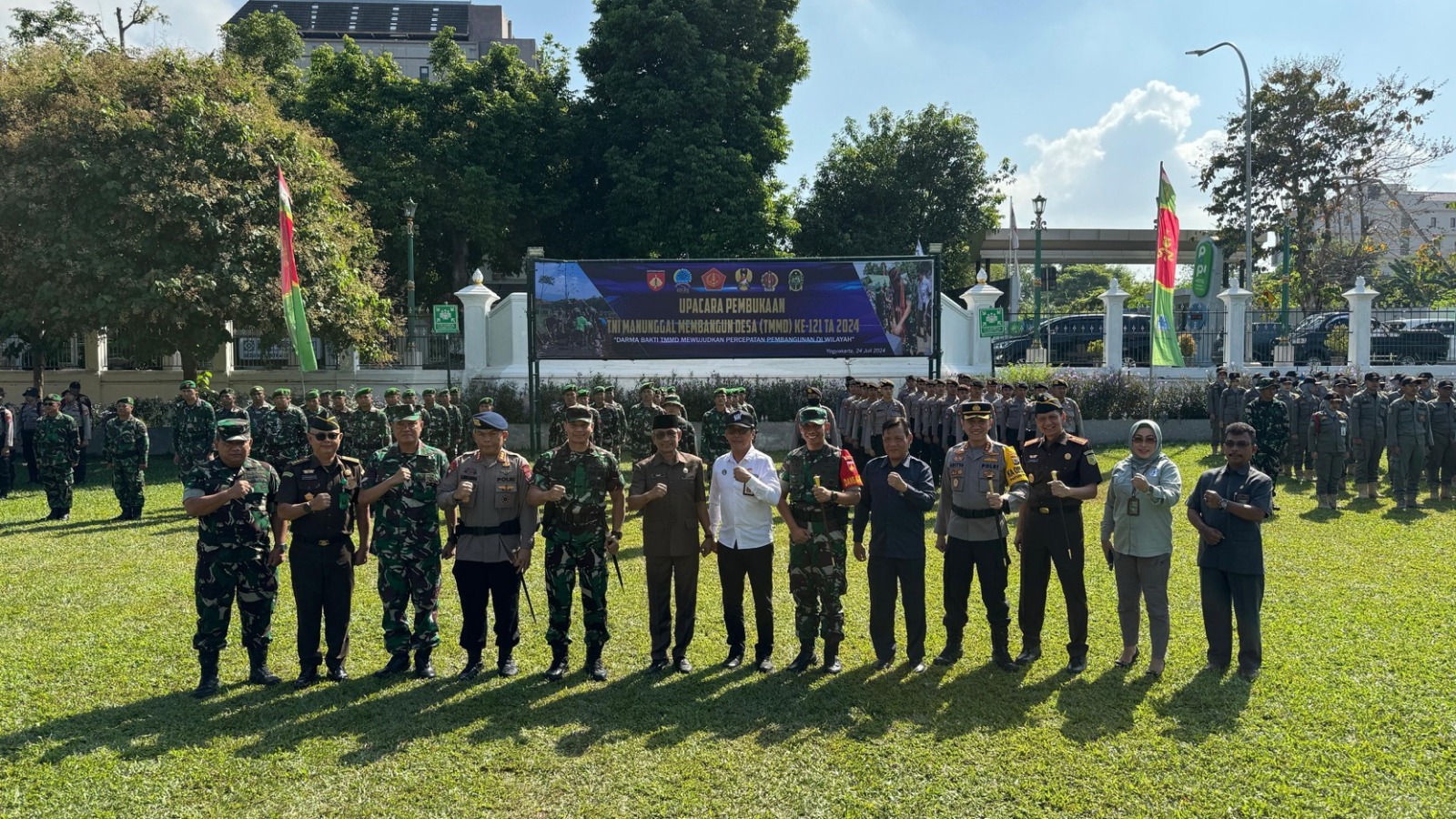 Ketua Pengadilan Negeri Yogyakarta Menghadiri Upacara Pembukaan TMMD ke-121 Kodim 0734/Kota Yogyakarta TA 2024