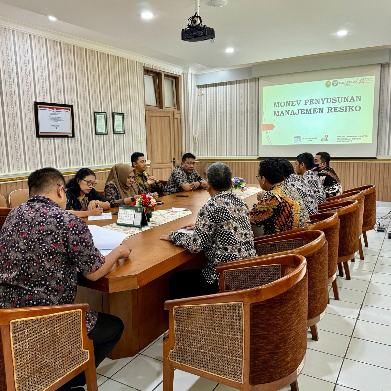 Rapat Monev Penyusunan Manajemen Risiko Pengadilan Negeri Yogyakarta