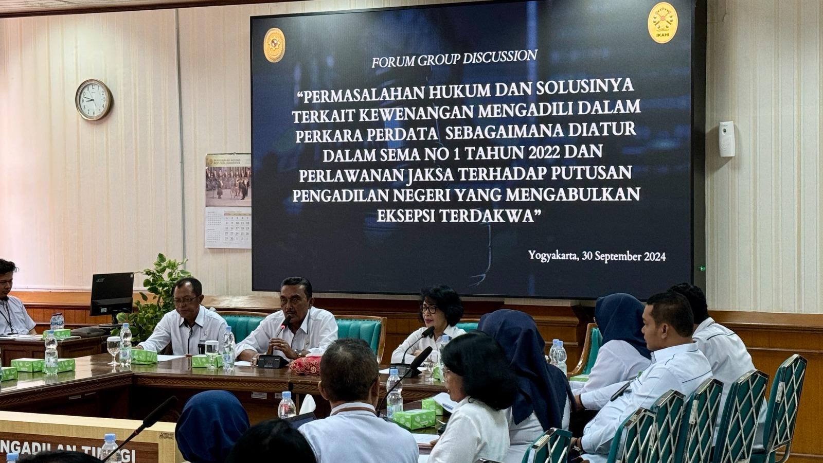 Pengadilan Negeri Yogyakarta Menghadiri FGD bersama IKAHI Daerah Istimewa Yogyakarta