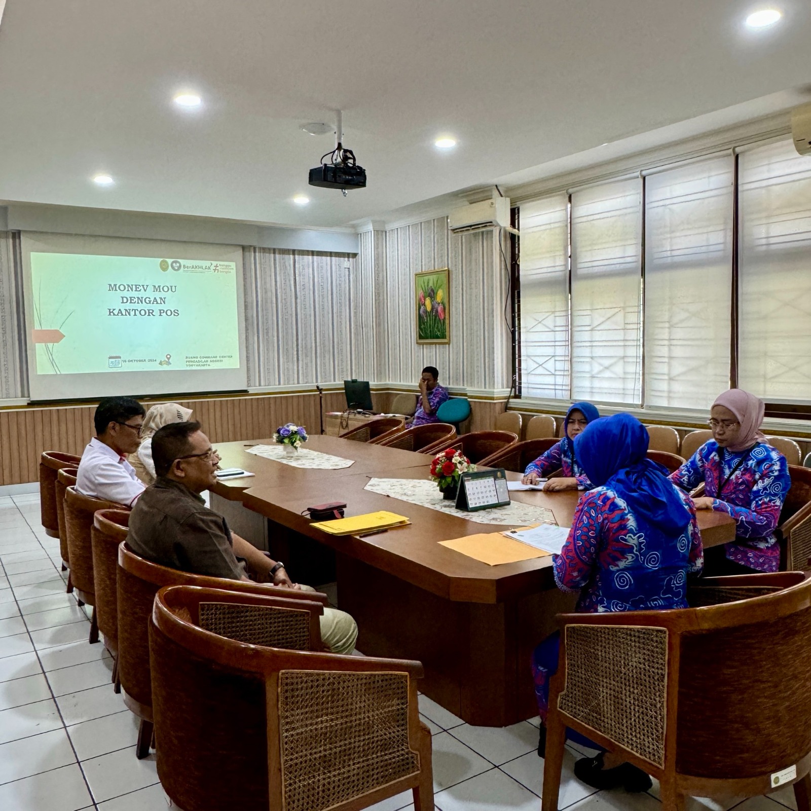 Pengadilan Negeri Yogyakarta Melakukan Monev Pelaksanaan Kerjasama dengan Kantor POS Yogyakarta