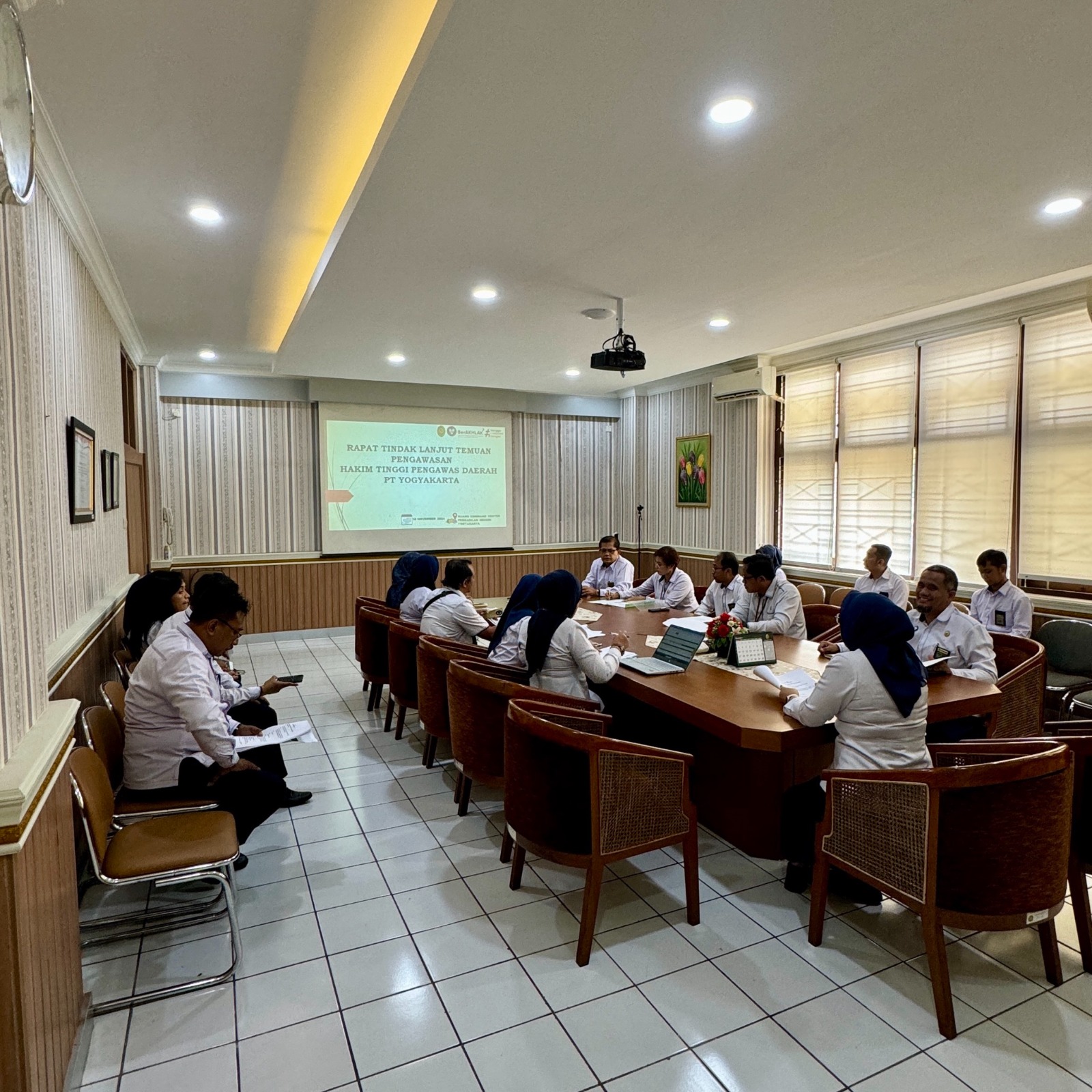 Pengadilan Negeri Yogyakarta Melaksanakan Rapat Tindak Lanjut Hasil Pengawasan Daerah oleh Pengadilan Tinggi Yogyakarta 